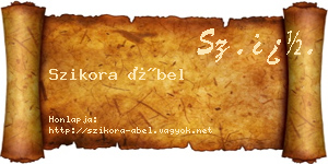 Szikora Ábel névjegykártya